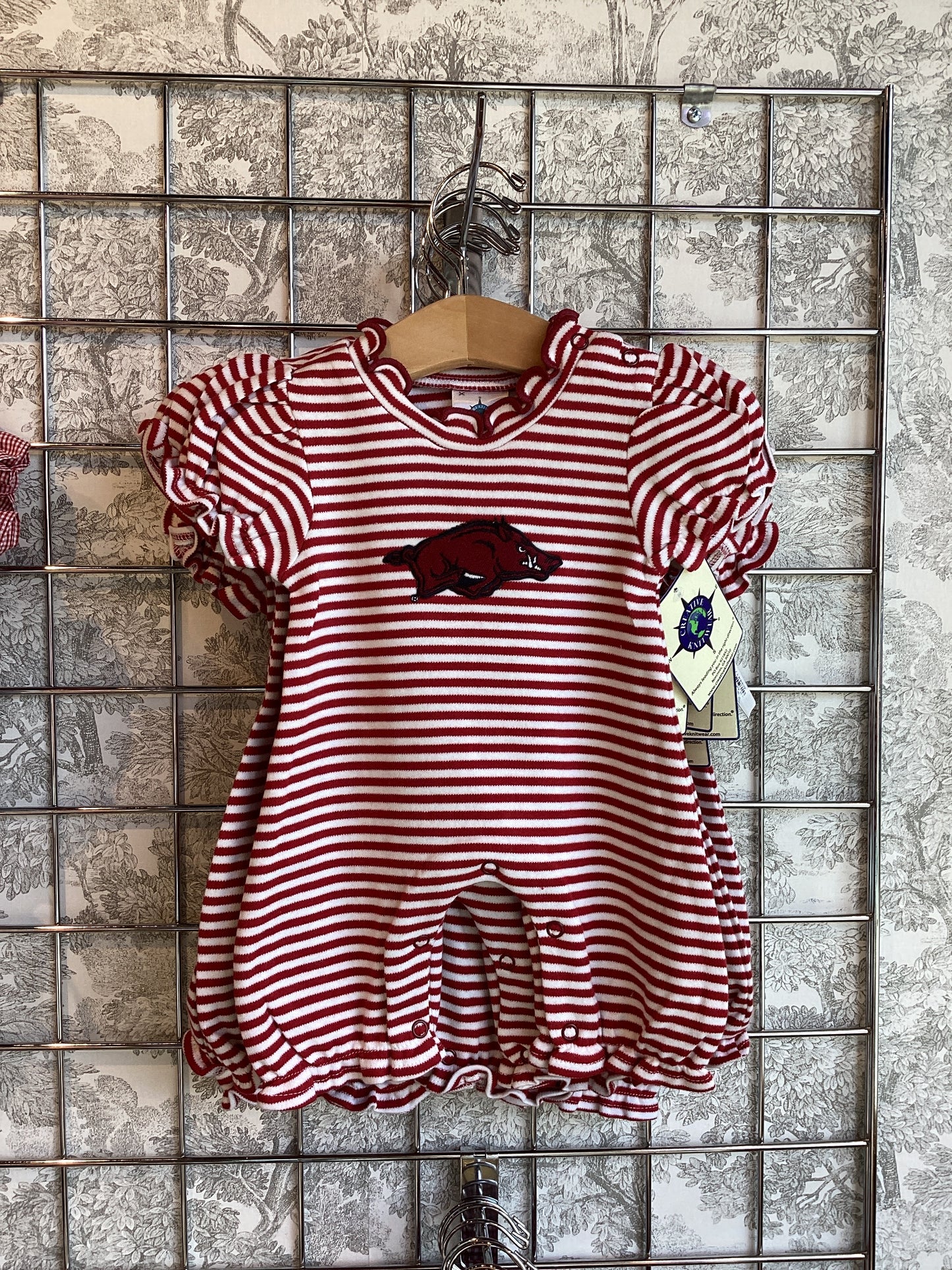 Razorback Stripe Bubble Romper
