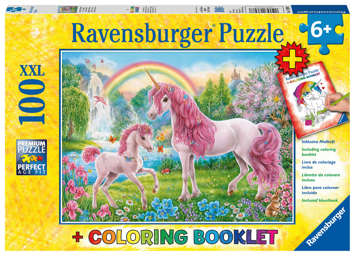 Magical Unicorns 100 pc XXL + Coloring Booklet