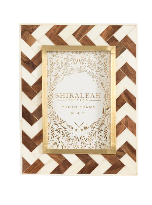 MANSOUR CHEVRON 4" x 6" PICTURE FRAME, MULTI