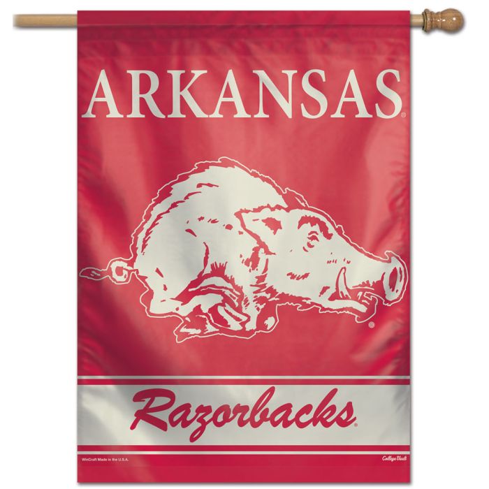 Arkansas Razorbacks Vertical Flag