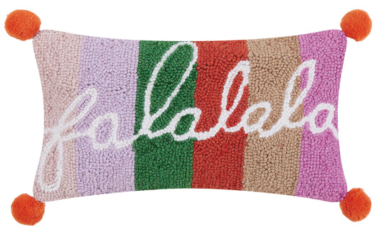 Falala w/ Pom Pom Hook Pillow Poly Filled