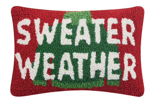 Sweater Weather Hook Pillow Poly Filled