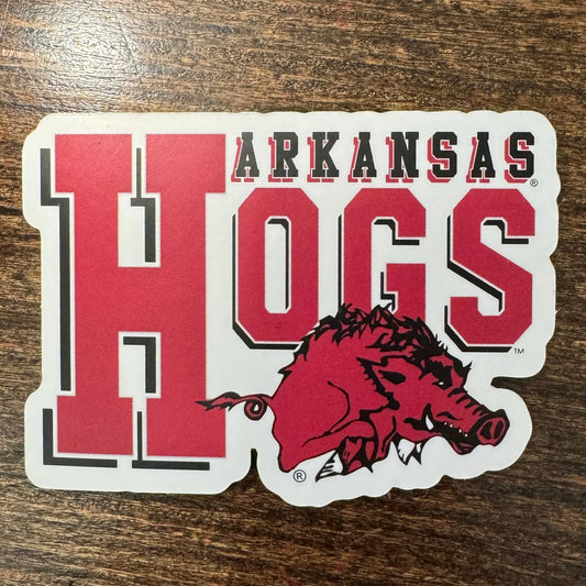 Retro Arkansas Hogs Sticker