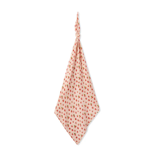 Strawberry Organic Cotton Swaddle Blanket