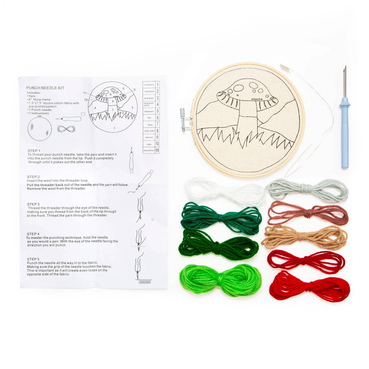 Mushroom Punch Needle Kits
