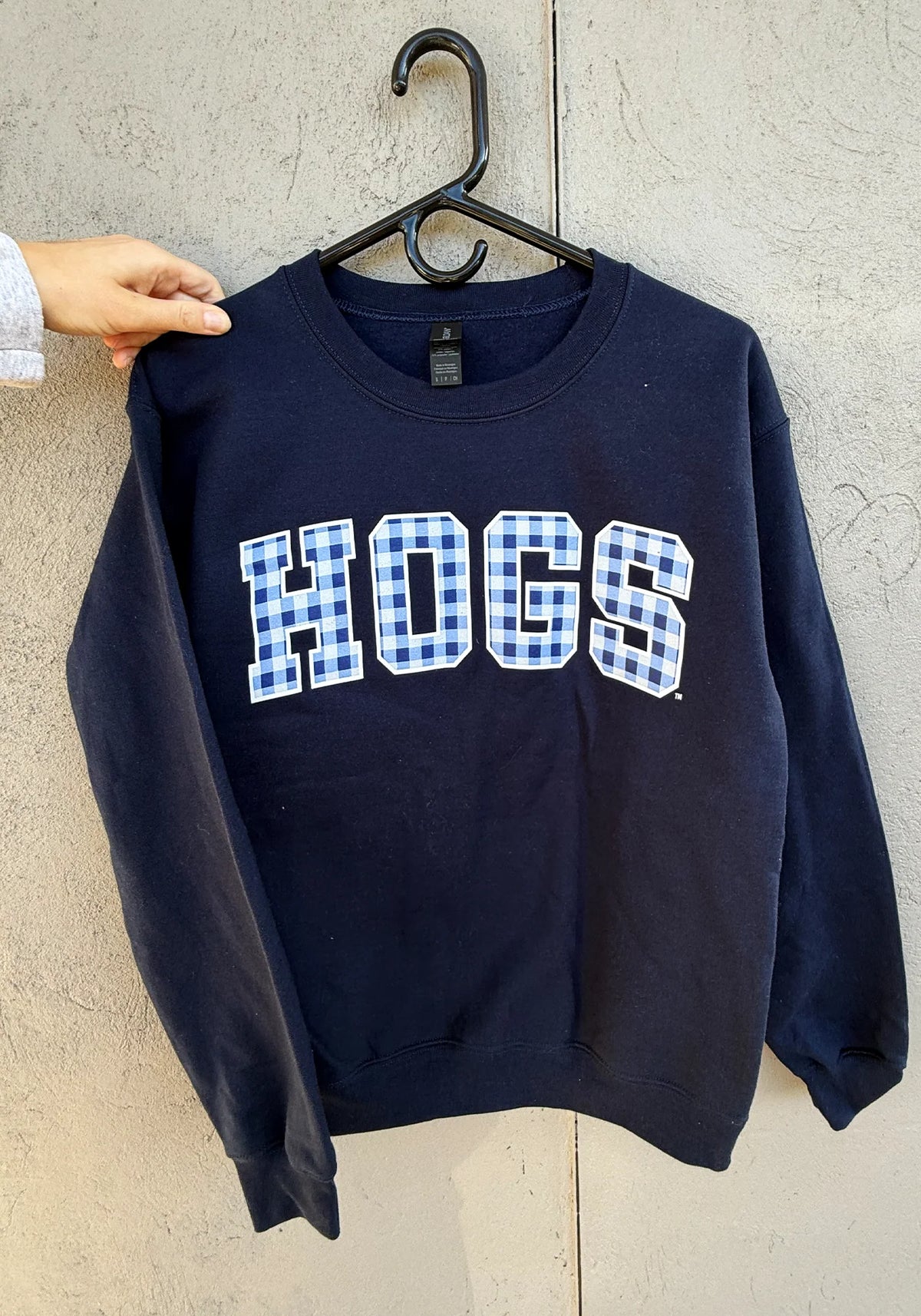 Hogs Plaid Sweatshirt