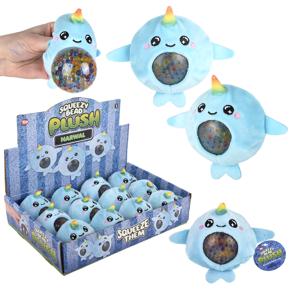 Narwal Squeezy Bead Plush