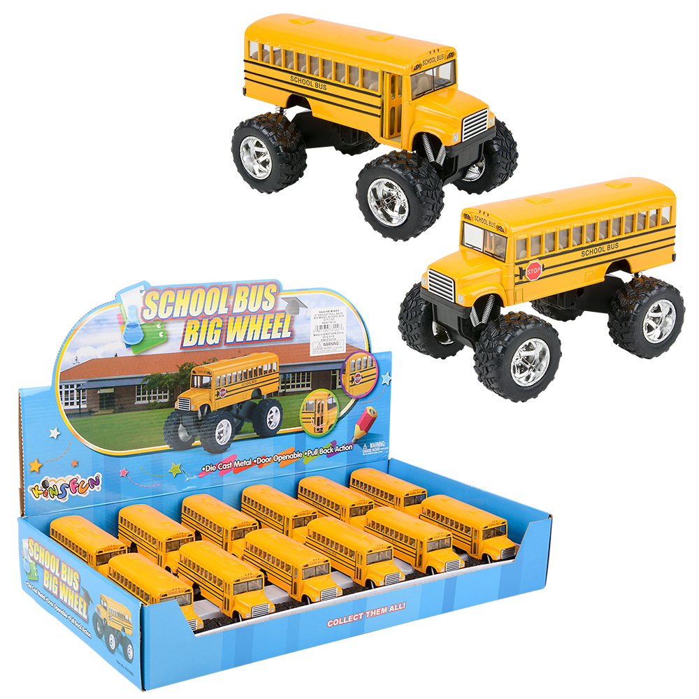 Diecast - PULL BACK BIG WHEEL SCHOOL BUS