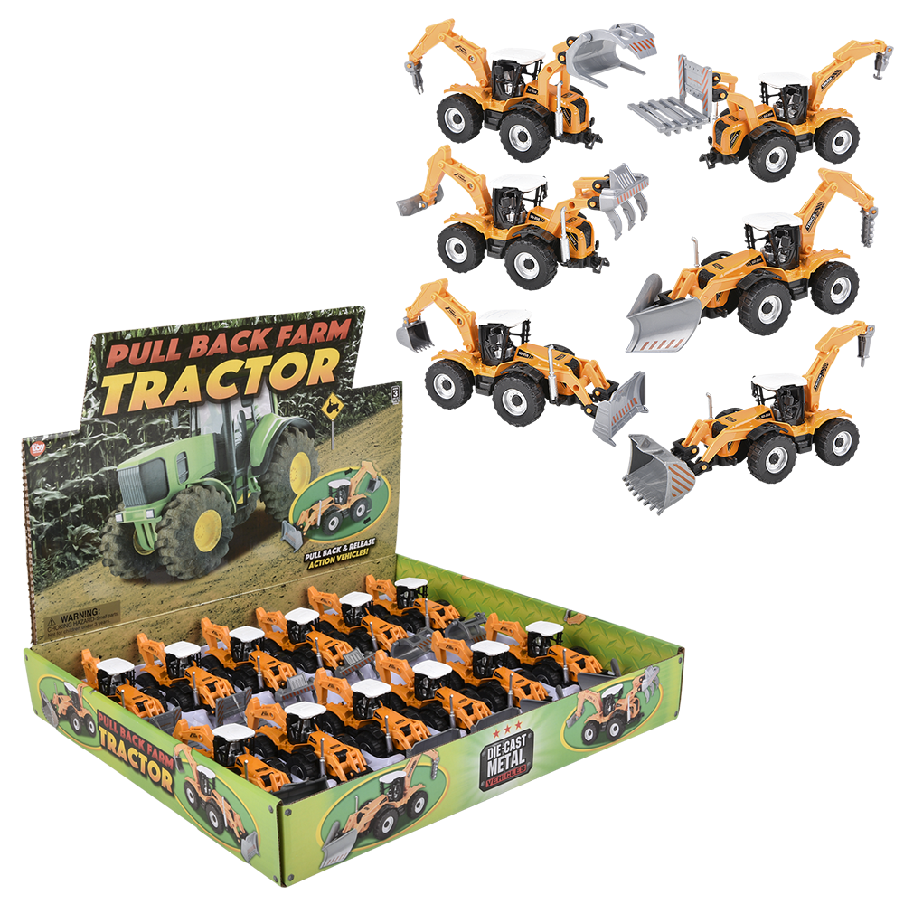 Diecast - PULL BACK FARM TRACTOR