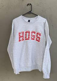 Hogs Plaid Sweatshirt
