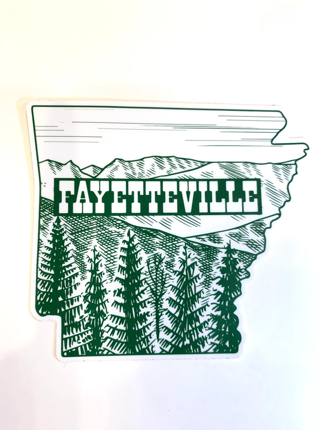 Green Mountain Scene  Fayetteville Sticker