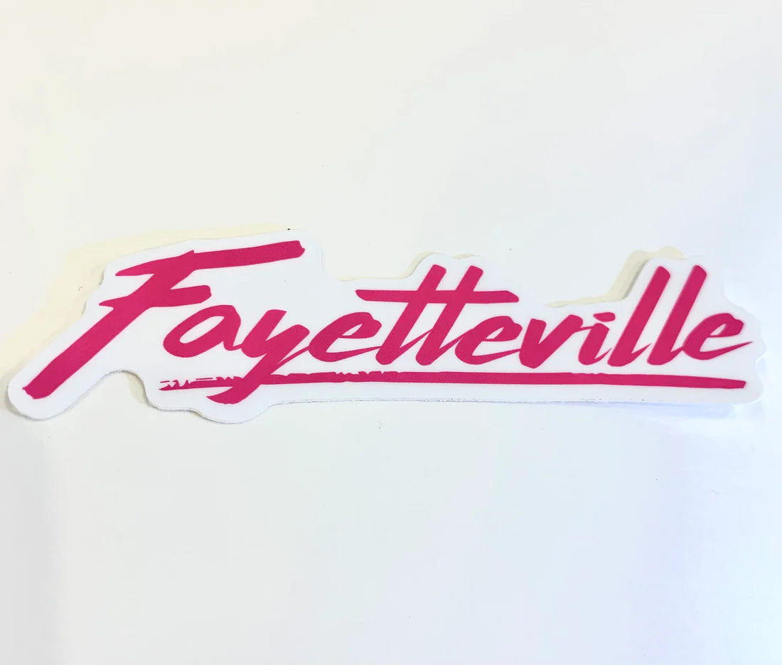 Retro Pink Fayetteville Sticker