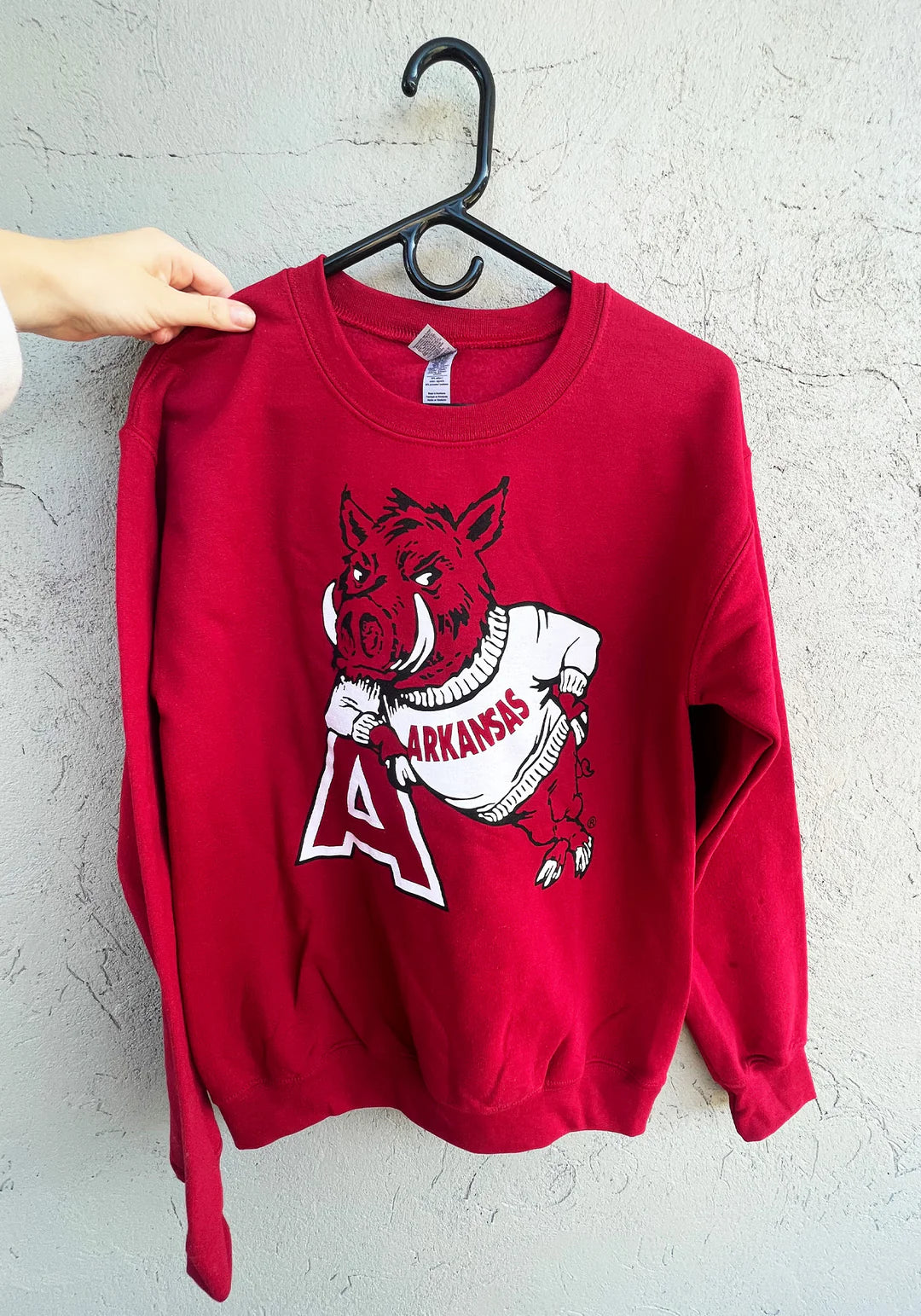 Hog Leaning On 'A' Sweatshirt, Red
