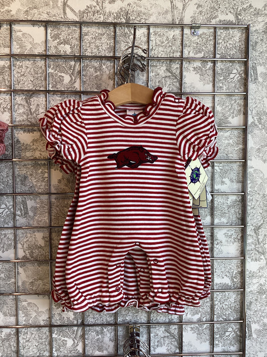 Razorback Stripe Bubble Romper
