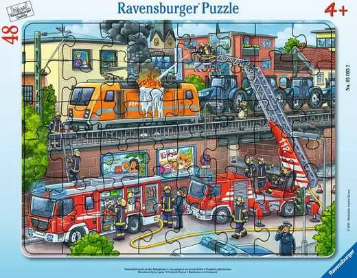 Firetruck Rescue Flat 48 Piece Puzzle