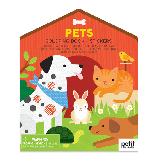 Coloring Book w/ Stickers Pets