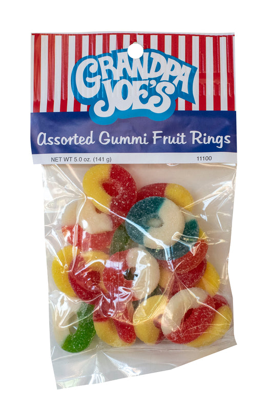 Grandpa Joe's Fruit Gummi Rings, 5oz Bag