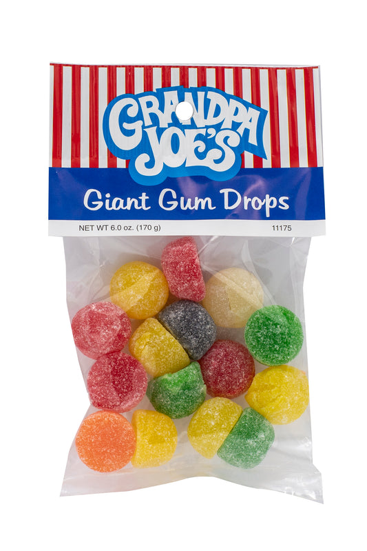 Grandpa Joe's Giant Gum Drops, 6oz Bag