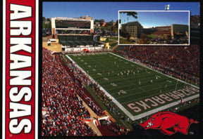 University Of Arkansas Stadium Postcard