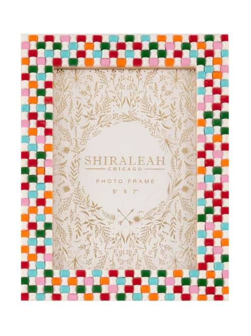 VIVA 5" x 7" MOSAIC PICTURE  FRAME, MULTI