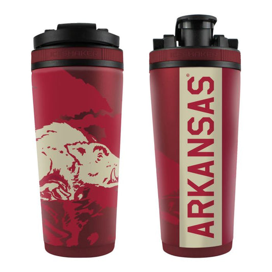Arkansas Razorbacks 26 oz. 4D Stainless Steel ice Shaker