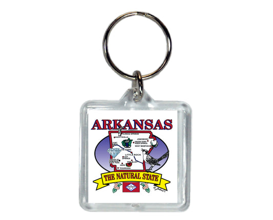 Arkansas Keychain State Map