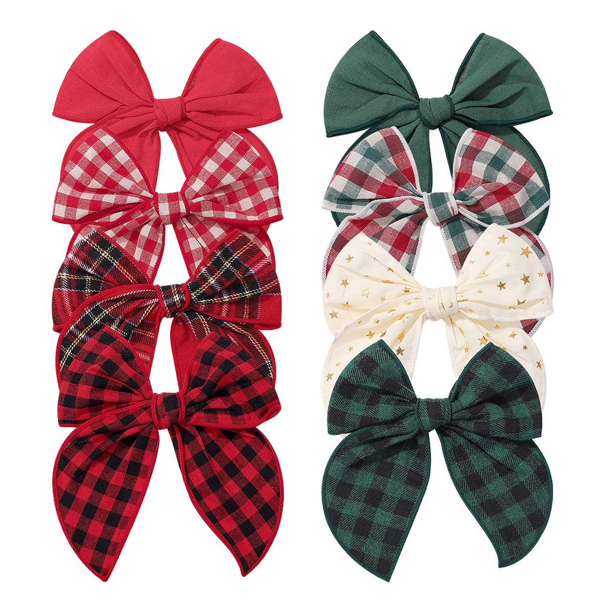 Vintage Plaid Bow Hair Clip for Kids