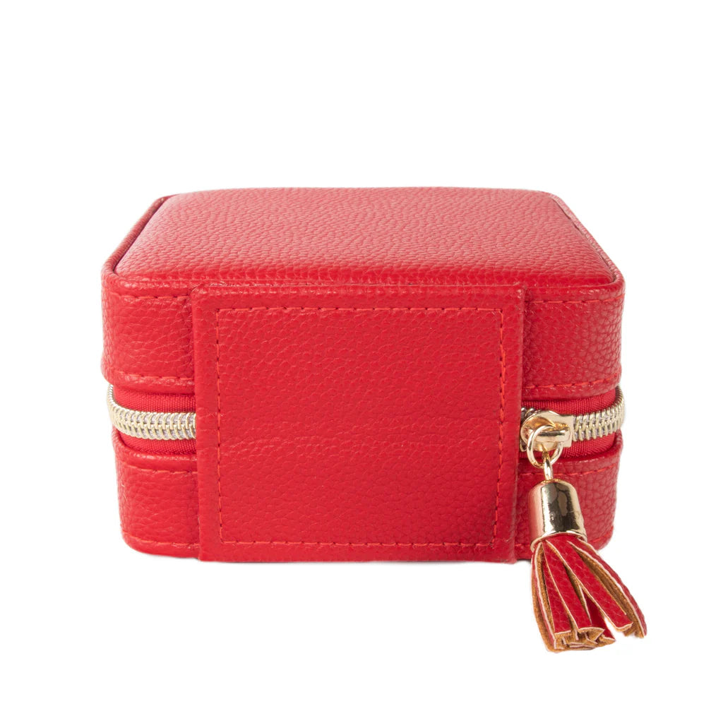 Leah Travel Jewelry Case, Red