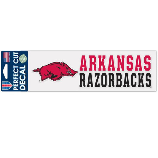 Arkansas Razorbacks Stacked Design Perfect Cut Decals