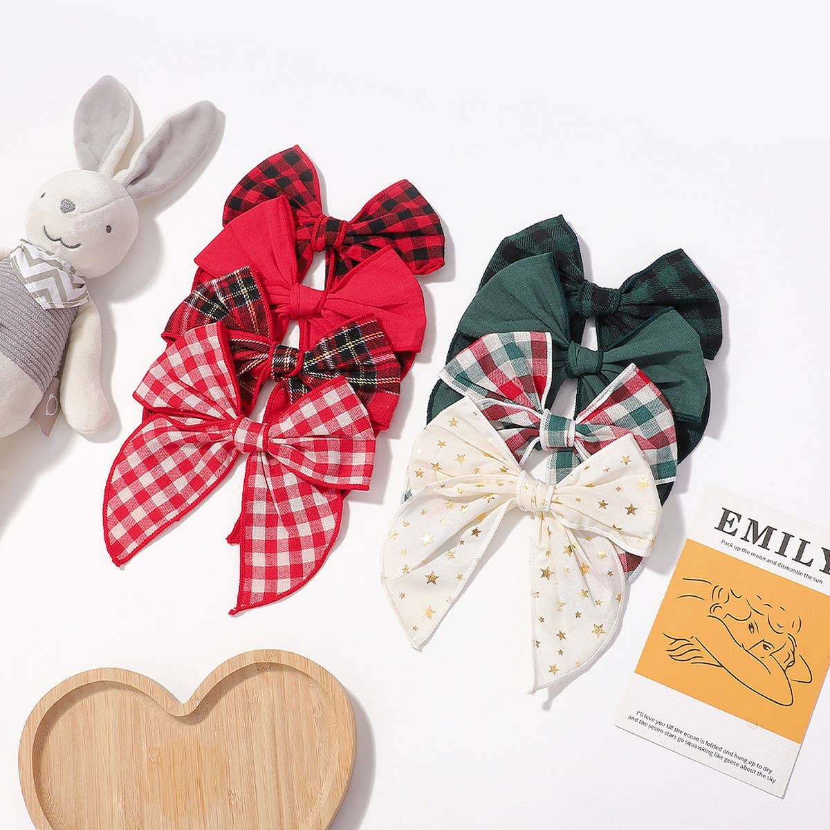 Vintage Plaid Bow Hair Clip for Kids