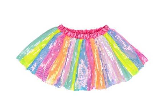 Stripy Sequins Skirt