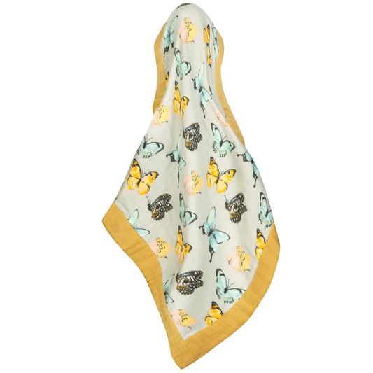 Butterfly Mini Lovey Two-Layer Muslin Security Blanket