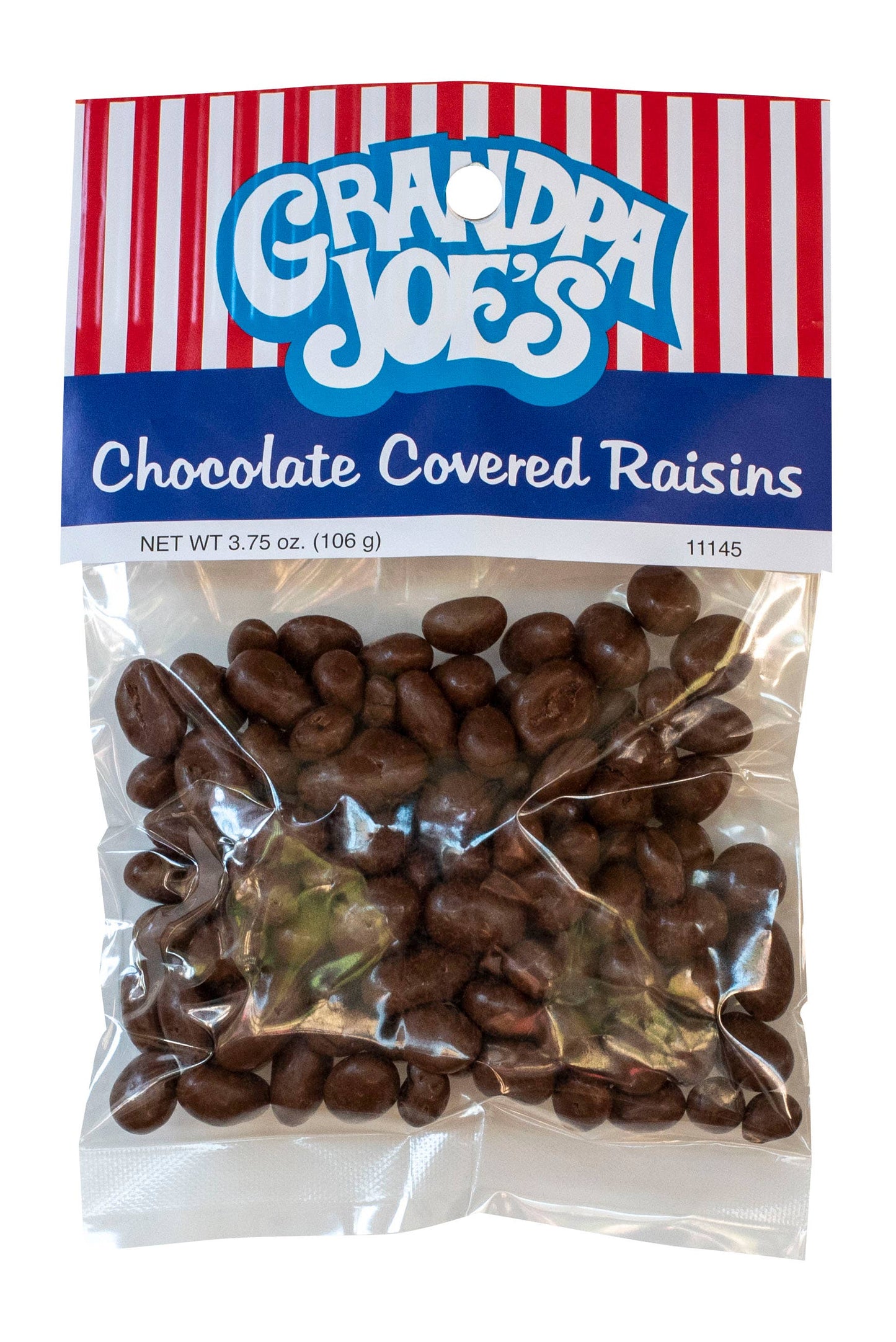 Grandpa Joe's Chocolate Covered Raisins, 3.75oz Bag