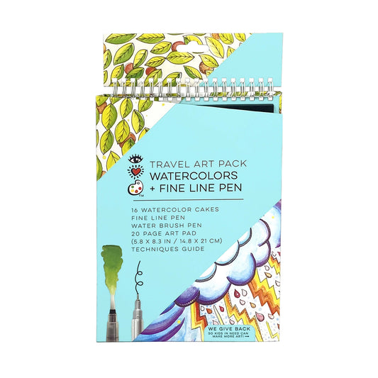 Travel Art Pack Watercolors + Pen
