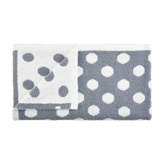 Polka Dot Chenille Blanket, Gray