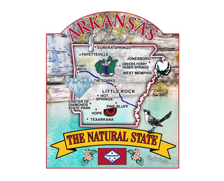 U-AR Magnet Artwood Pub State Map