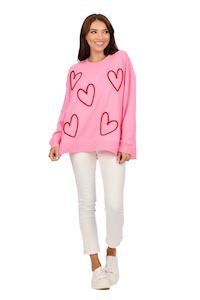 Valentine Hearts Sparkle Sweatshirt