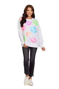 Valentine Kisses Sparkle Sweatshirt