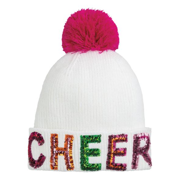 White Cheer Beanie