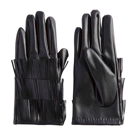 Fringe Gloves, Black
