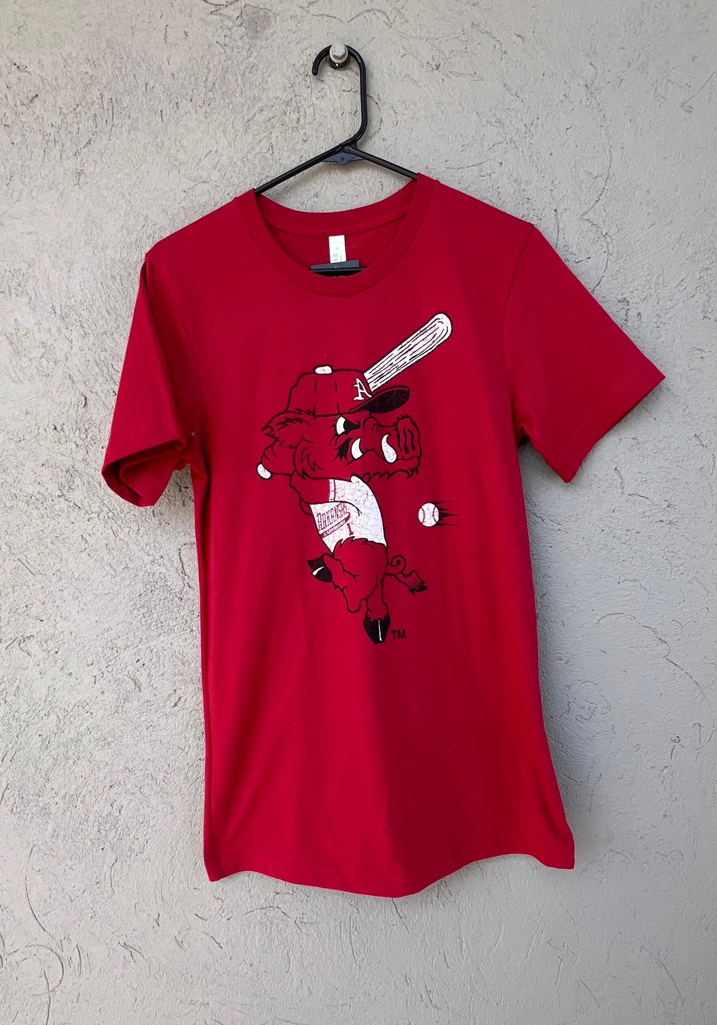 Red Batting Ribby T-shirt