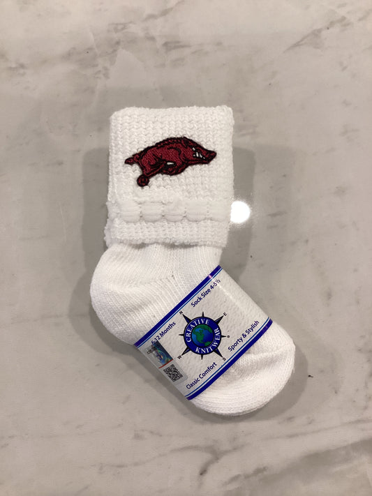 Razorback Non-Kick off Bootie Socks