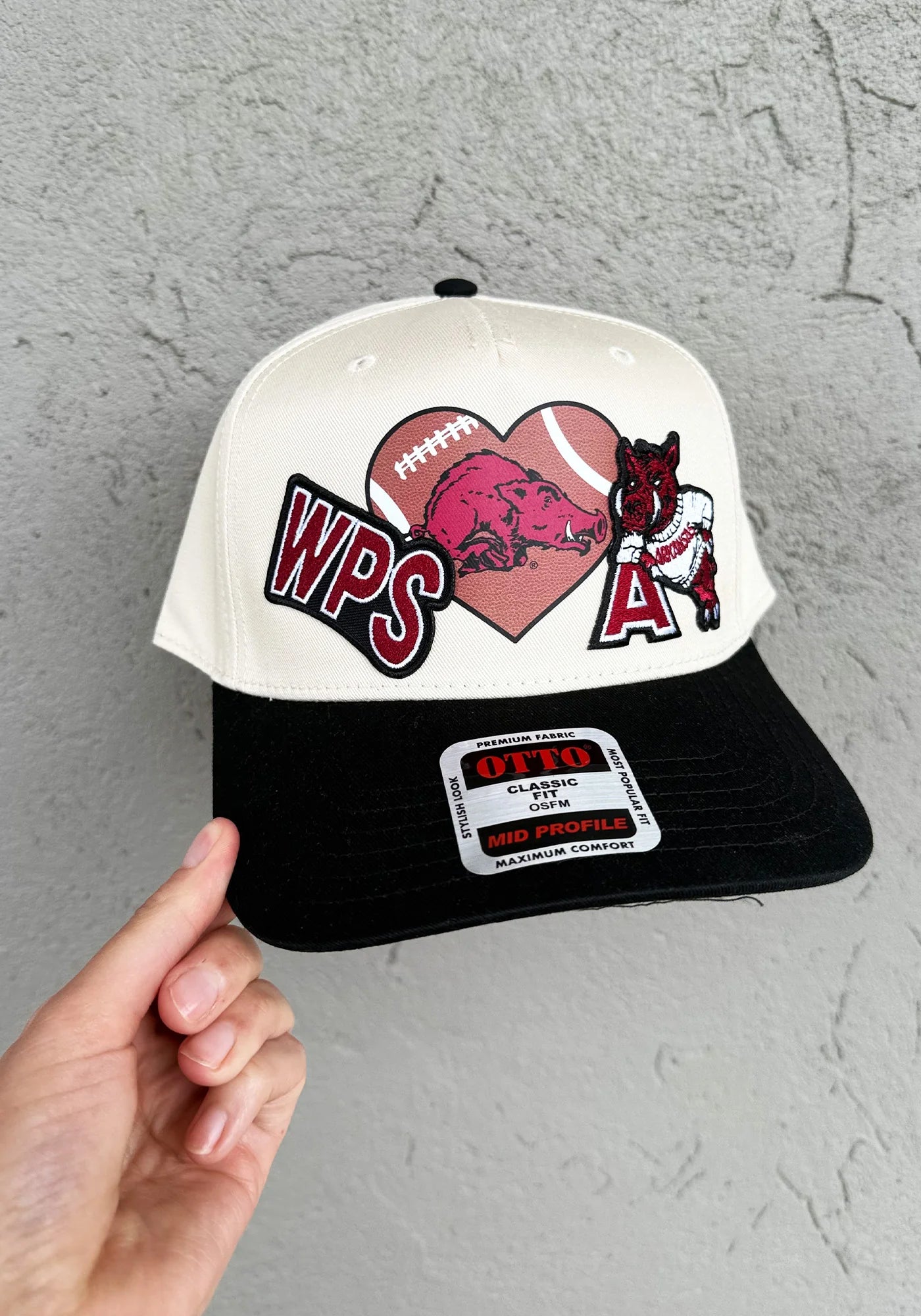 Football Heart Patch Hat