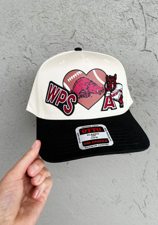 Football Heart Patch Hat