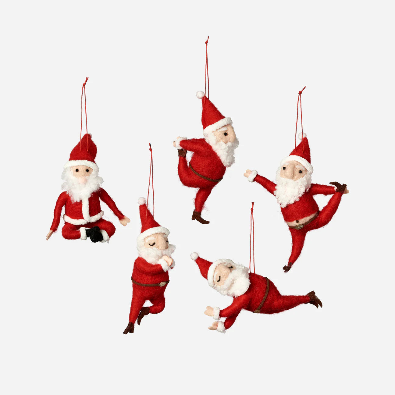 Yoga Santa Ornament