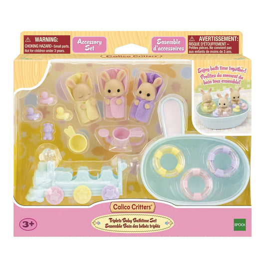 Calico Critters Triplets Bathtime Set