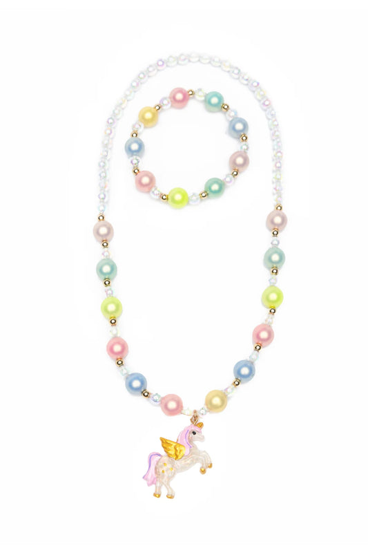 Happy-Go-Unicorn Necklace & Bracelet Set