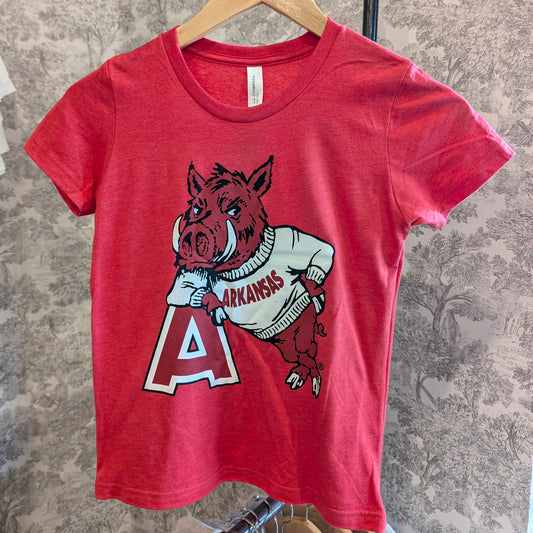 Hog Leaning On A Youth Tee