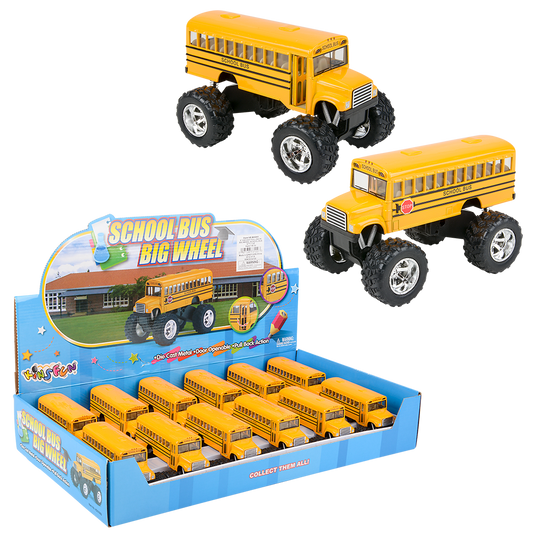 Diecast - PULL BACK BIG WHEEL SCHOOL BUS