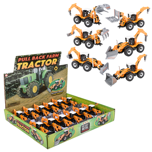 Diecast - PULL BACK FARM TRACTOR
